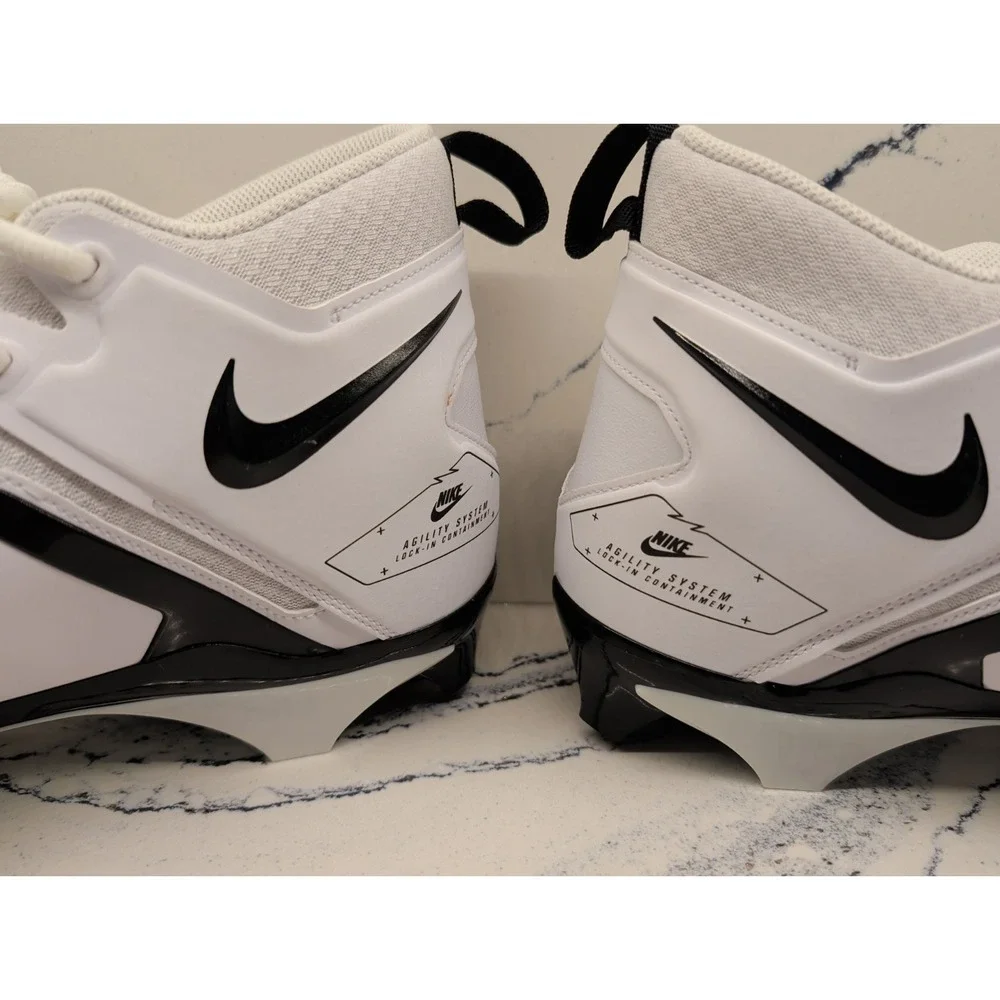 Nike Football Cleats Mens 16 WIDE Alpha Menace Pro 3 Mid White DH3292-100 NEW